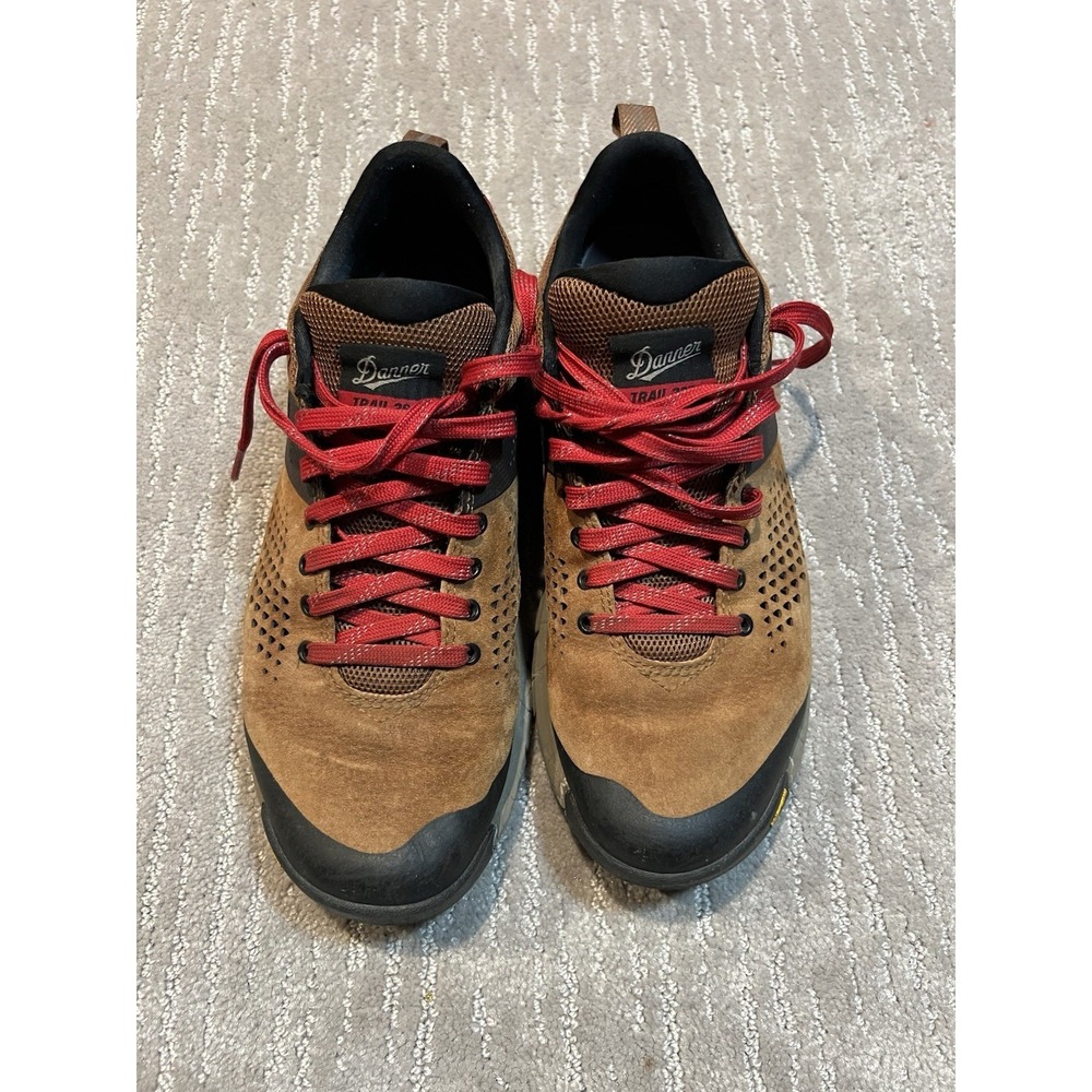 Danner Mens 8.5 Trail 2650 hiking shoes in brown and red - Picture 2 of 6